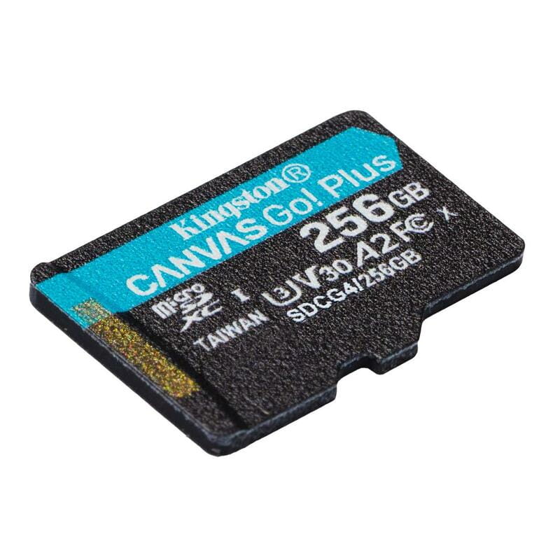 Карта памяти MicroSDXC  256GB UHS-I/U3 Class 10 Kingston Canvas Go! Plus R200/W160MB/s (SDCG4/256GBSP)