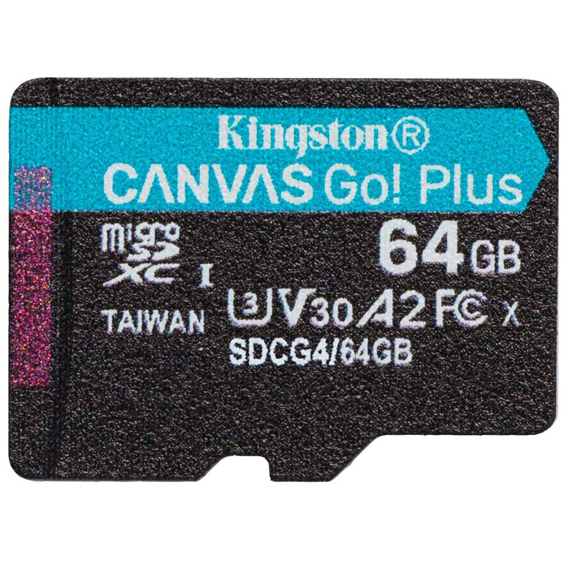 Карта пам`яті MicroSDXC  64GB UHS-I/U3 Class 10 Kingston Canvas Go! Plus R200/W200MB/s (SDCG4/64GBSP)