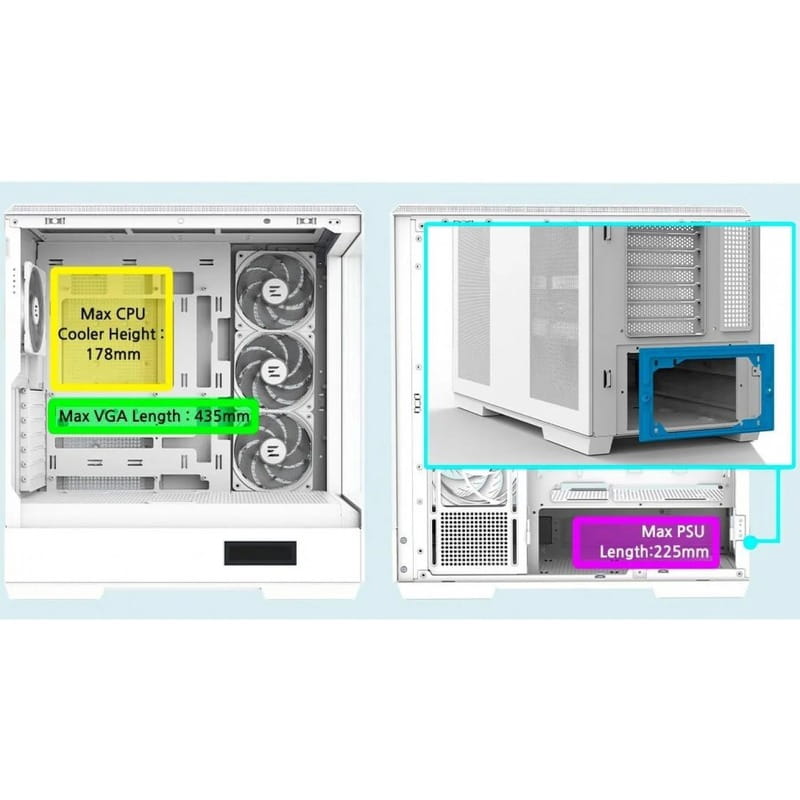 Корпус Zalman P50 DS White без БП