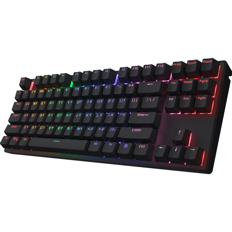 Клавиатура Hator Icefall Mecha TKL Wireless Rainbow Black (HTK287UA)