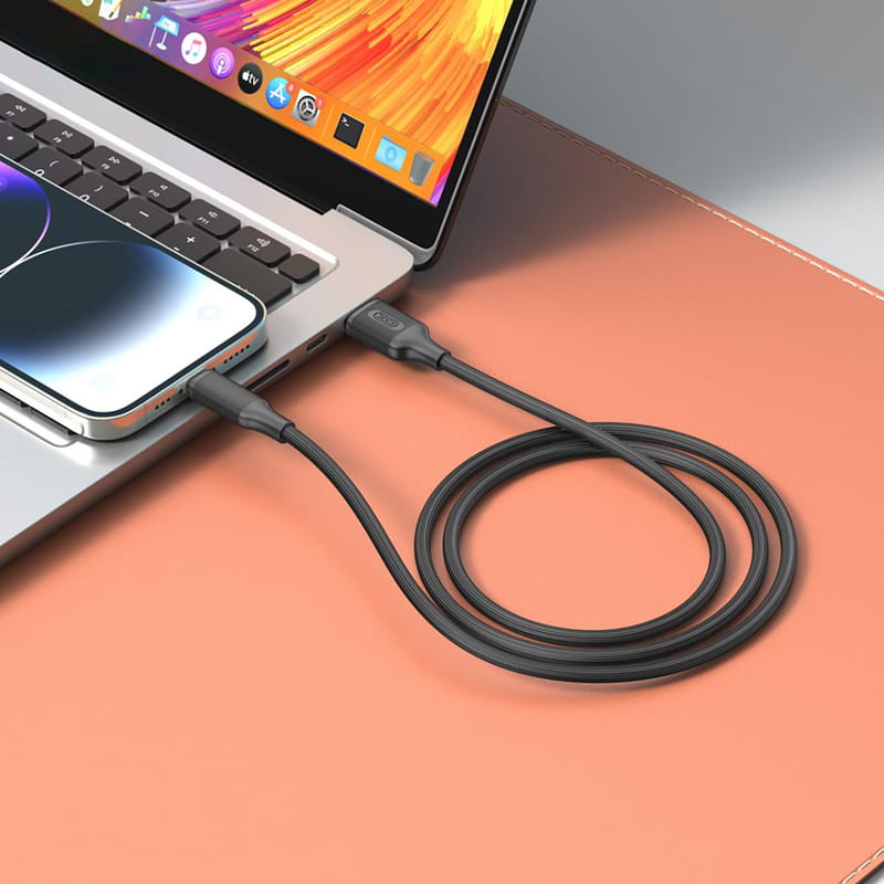 Кабель XO USB - USB Type-C (M/M), 3А, 60W, 1 м, Black (NB265-AC.black)