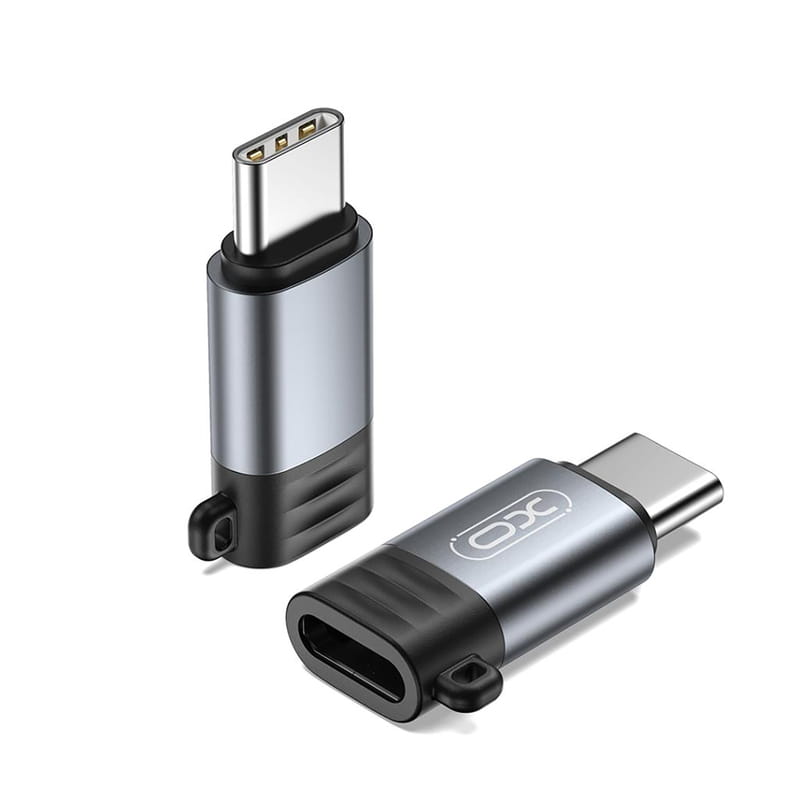 Адаптер XO Lightning - USB Type-C (F/M) Grey (NB263B.tranish)