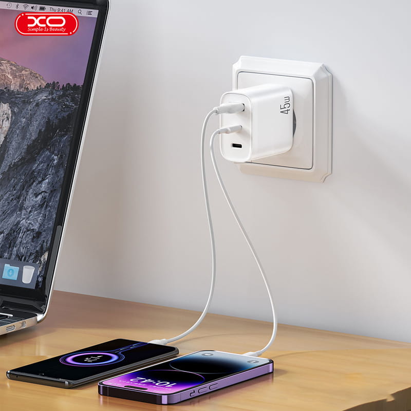 Сетевое зарядное устройство XO L117 (2USB-С, 1USB, 3А) PD, QC 3.0 White (L117-CC.white)