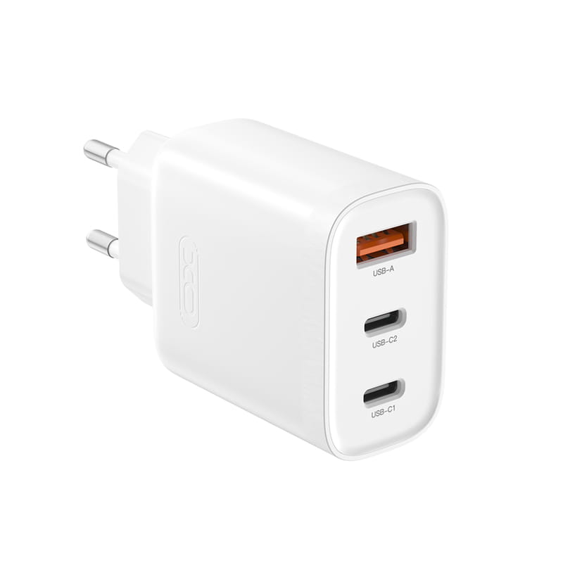 Сетевое зарядное устройство XO L117 (2USB-С, 1USB, 3А) PD, QC 3.0 White (L117-CC.white)