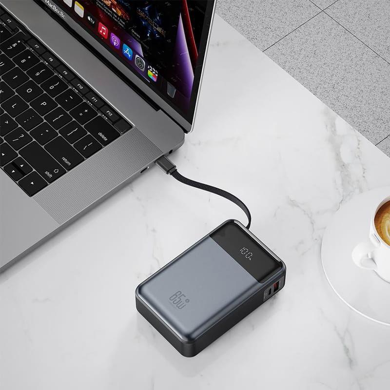 Универсальная мобильная батарея XO PR267 PD 65W 20000mAh Grey