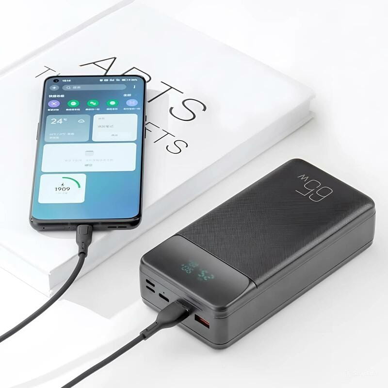 Универсальная мобильная батарея XO PR201 PD 65W QC 3.0 30000mAh Black