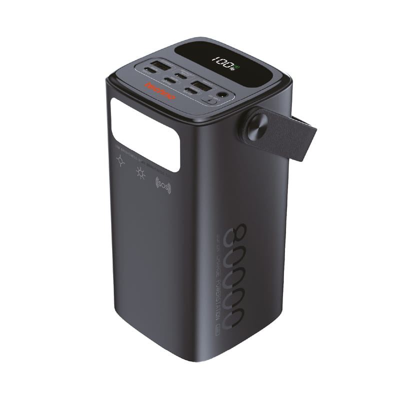 Универсальная мобильная батарея Techno 80000mAh PD 65W QC 3.0 Black (powerbank-80)