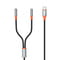 Фото - Кабель XO AUX 2х3.5 мм - USB Type-C (F/M), 1 м, Black (NB-R269B.black) | click.ua