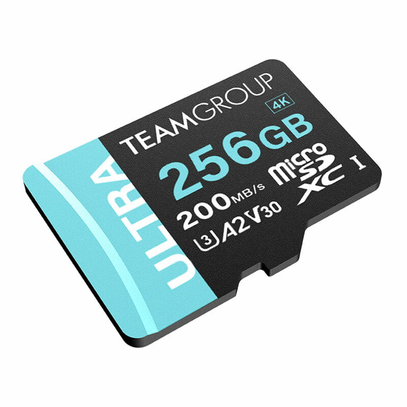 Карта памяти MicroSDXC  256GB UHS-I/U3 Class 10 Team Ultra R200/W150MB/s + SD-адаптер (TULMSDX256GIA2V3022503)