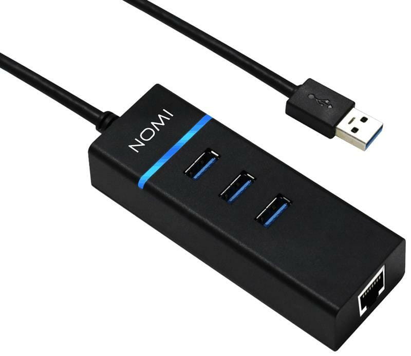 Концентратор USB3.0 Nomi UH401 Black 3хUSB3.0