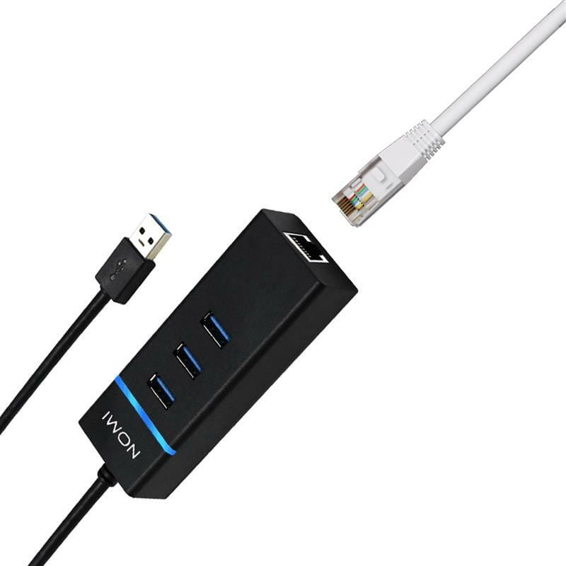 Концентратор USB3.0 Nomi UH401 Black 3хUSB3.0