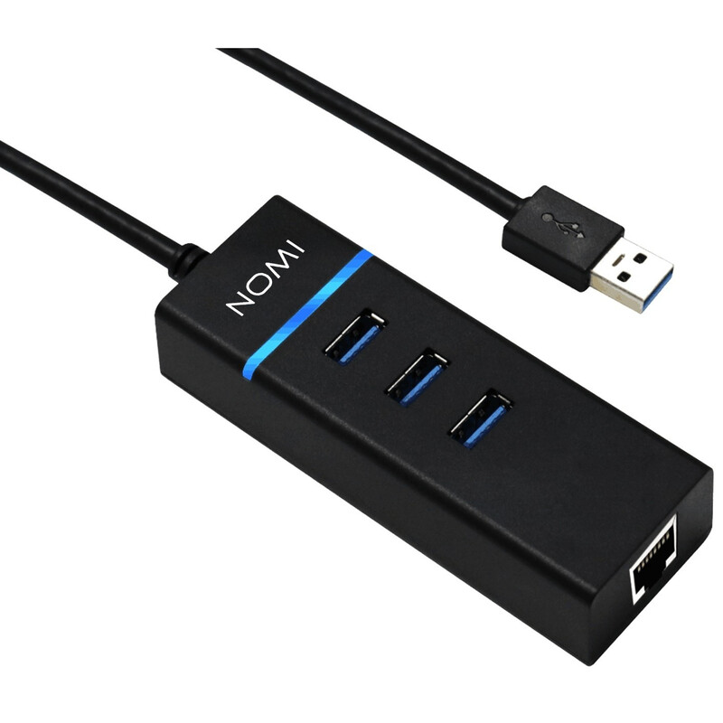 Концентратор USB3.0 Nomi UH401 Black 3хUSB3.0