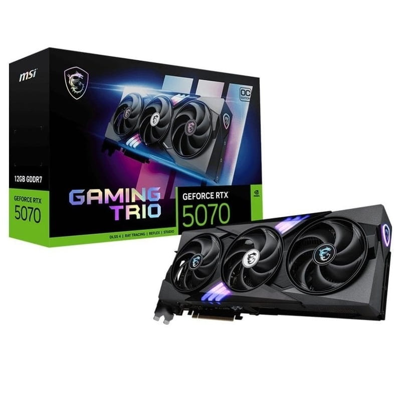 Відеокарта GF RTX 5070 12GB GDDR7 Gaming Trio OC MSI (GeForce RTX 5070 12G GAMING TRIO OC)