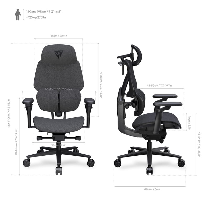 Кресло для геймеров TX3 Flex Pro Loft Dark Grey (TEGC-307510Z.Z3)