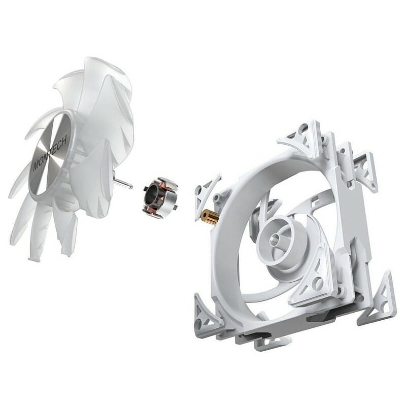 Вентилятор Montech Metal Pro 12 (W31) PWM ARGB White