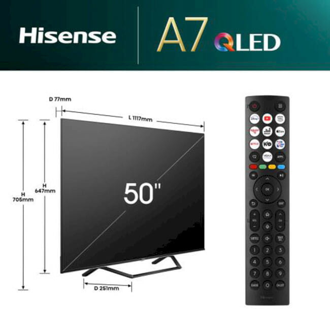 Телевізор Hisense 50A7NQ