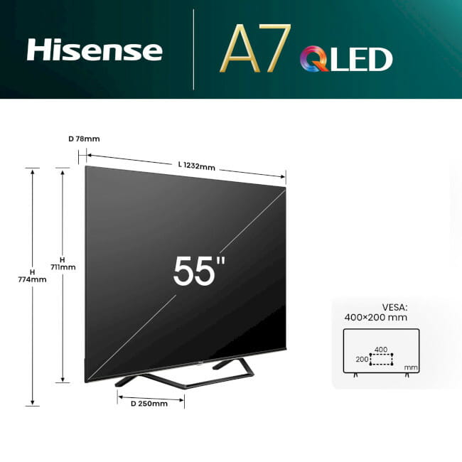 Телевізор Hisense 55A7NQ