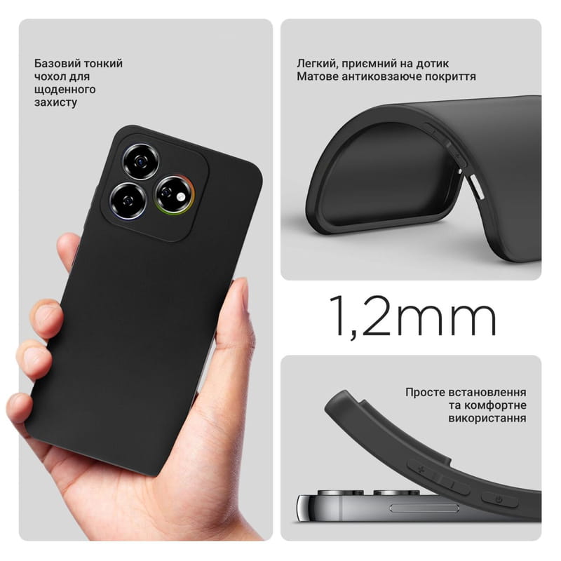 Чeхол-накладка BeCover для ZTE Nubia V60 Black (712773)