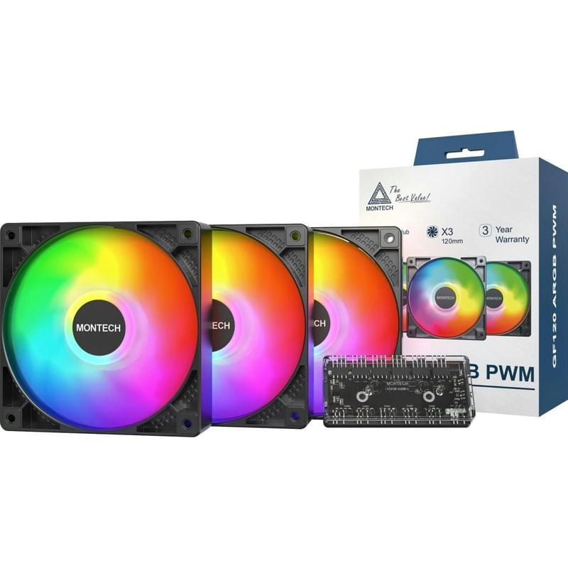 Вентилятор Montech GF120 ARGB (B31) PWM Black