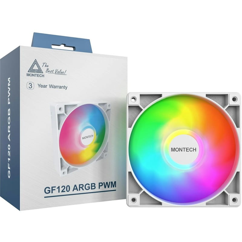 Вентилятор Montech GF120 ARGB PWM White