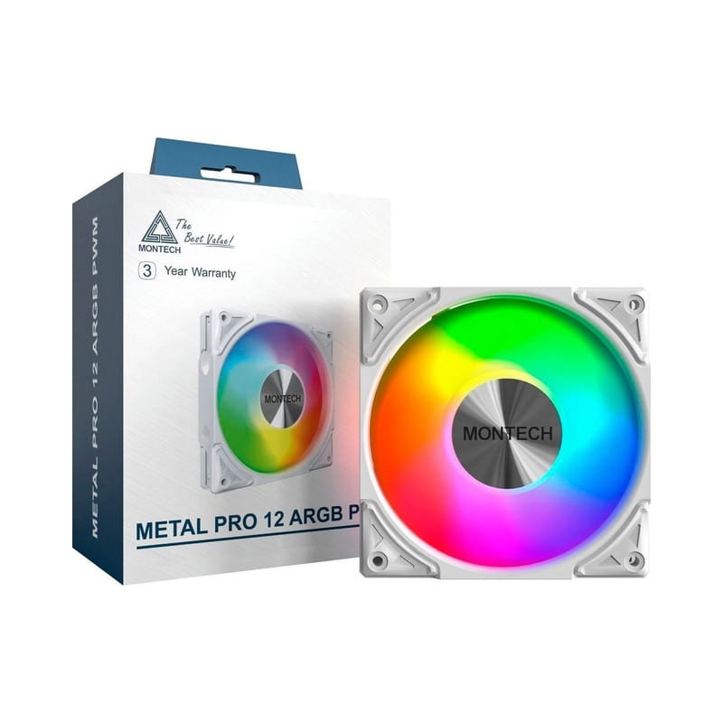 Вентилятор Montech Metal Pro 12 ARGB PWM White