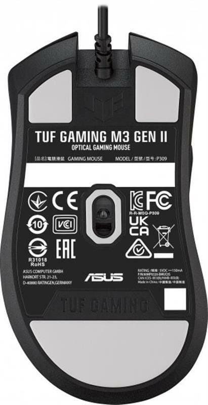 Миша Asus TUF Gaming M3 Gen II Black (90MP0320-BMUA00) + Ігрова поверхня Asus TUF Gaming P1 Black (90MP02G0-BPUA00)