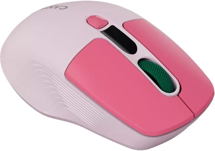 Миша бездротова Canyon MW-26 LCD Silent Dual Mode Pink (CNS-CMSW26P)