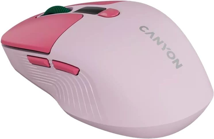 Миша бездротова Canyon MW-26 LCD Silent Dual Mode Pink (CNS-CMSW26P)