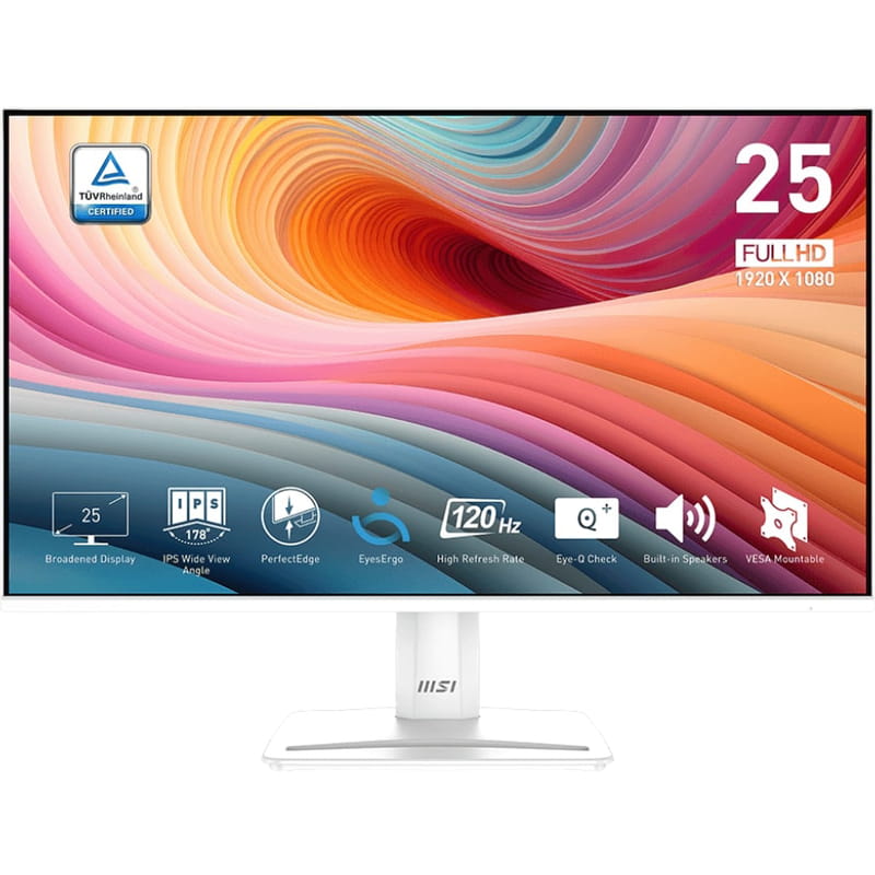 Монитор MSI 24.5" Pro MP251W E2 IPS White 120Hz