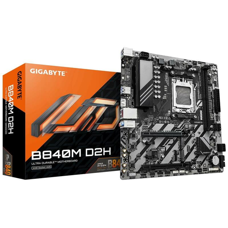 Материнська плата Gigabyte B840M D2H Socket AM5