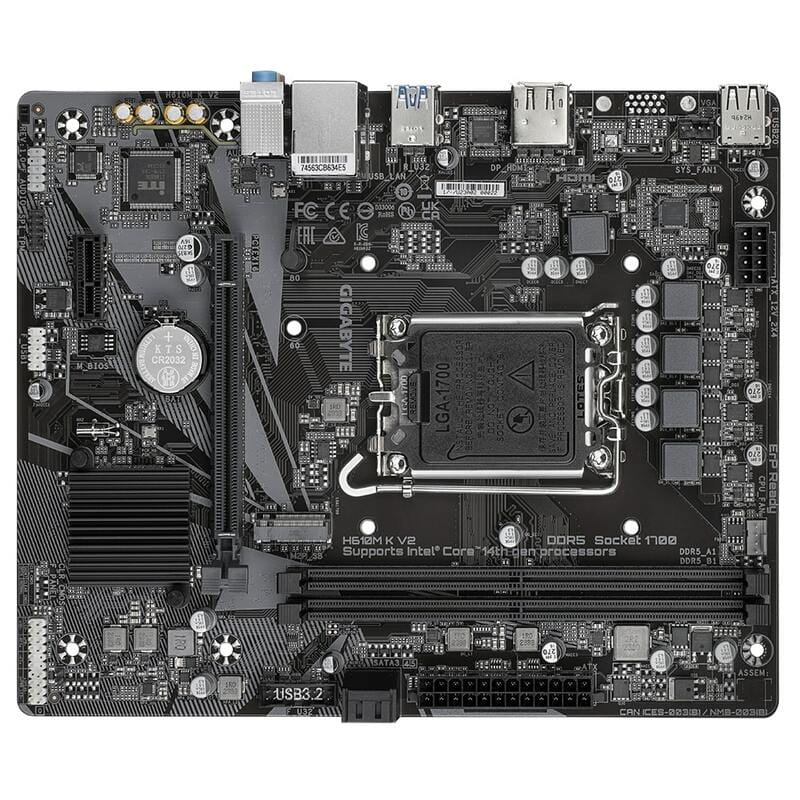 Материнська плата Gigabyte H610M K V2 Socket 1700