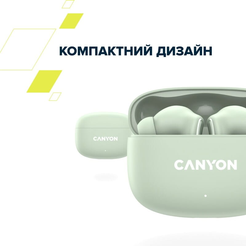 Bluetooth-гарнітура Canyon TWS Headset On Go 9 Green (CNS-TWS9G)