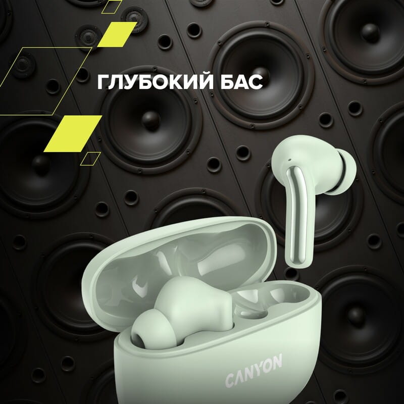 Bluetooth-гарнітура Canyon TWS Headset On Go 9 Green (CNS-TWS9G)