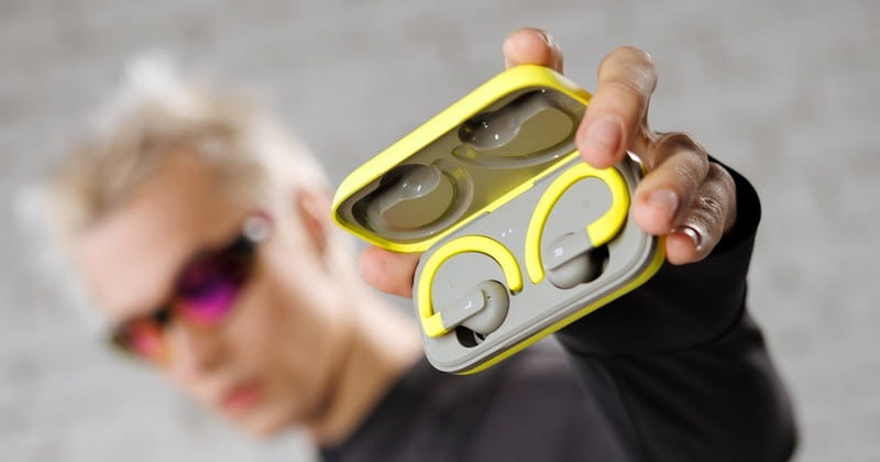 Bluetooth-гарнитура Canyon TWS-11 Headset On Run Sport Yellow-Grey (CNS-TWS11GR)