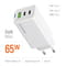 Фото - Сетевое зарядное устройство ColorWay GaN Mini 65W PD Port PPS USB (USB-2C1A) White (CW-CHS058PD-WT) | click.ua
