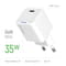 Фото - Мережевий зарядний пристрій ColorWay GaN Mini 35W PD Port PPS USB-C White (CW-CHS056PD-WT) | click.ua