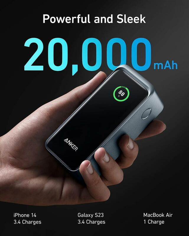 Універсальна мобільна батарея Anker Prime 20000mAh 200W Black (A1336011)