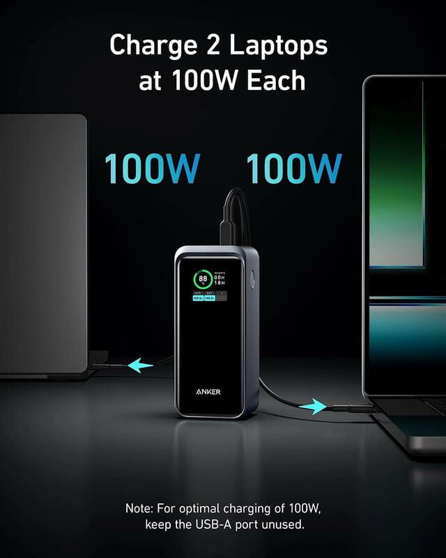 Універсальна мобільна батарея Anker Prime 20000mAh 200W Black (A1336011)