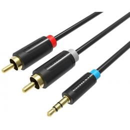 Купить Кабель Vention 3.5 мм - 2хRCA (M/M), 1 м, Black (BCLBF) Кабель Vention 3.5 мм - 2хRCA (M/M), 1 м, Black (BCLBF)