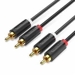 Кабель Vention 2хRCA - 2хRCA (M/M), 3 м, Black (BCMBI)