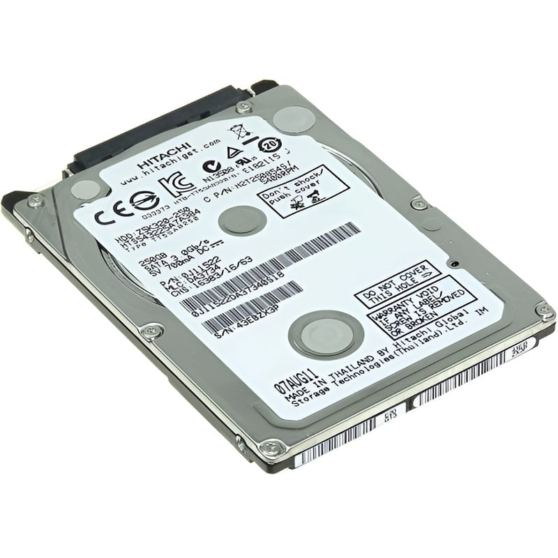 Накопитель HDD 2.5" SATA  250Gb Hitachi, 8Mb, 5400 rpm (HTS543225A7A384) Refurbished