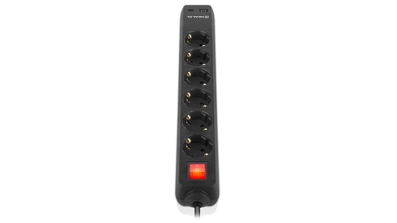 Фільтр живлення REAL-EL RS-Protect 605 3м Black (EL122300041)
