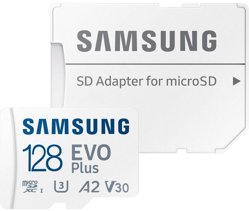 Карта памяти MicroSDXC  128GB UHS-I/U3 Class 10 Samsung Evo Plus R160MB/s + SD-адаптер (MB-MC128SA/EU)