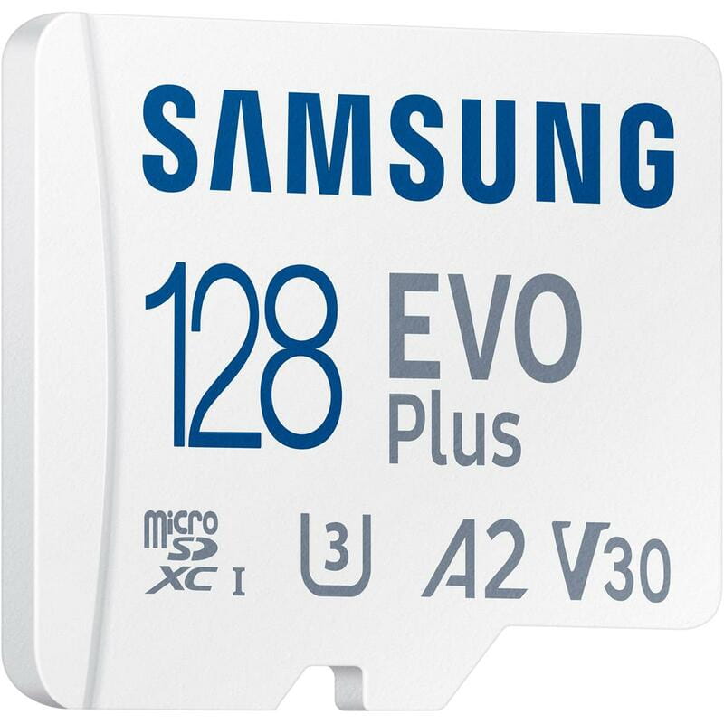 Карта памяти MicroSDXC  128GB UHS-I/U3 Class 10 Samsung Evo Plus R160MB/s + SD-адаптер (MB-MC128SA/EU)