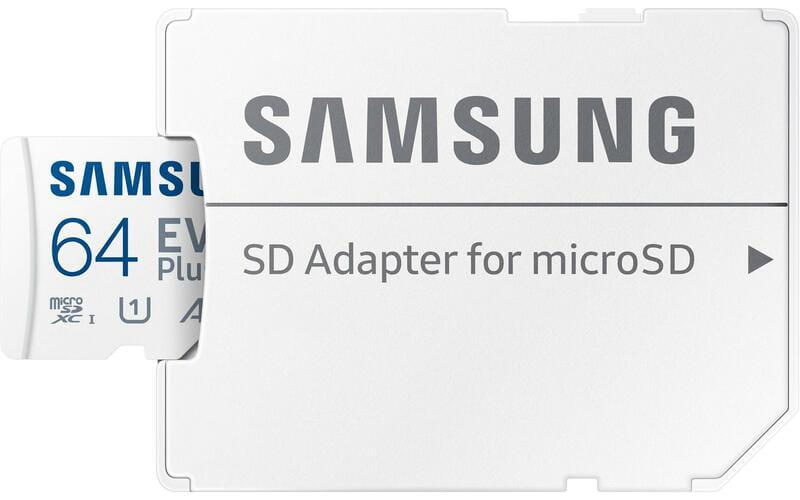Карта памяти MicroSDXC 64GB UHS-I/U3 Class 10 Samsung Evo Plus R160MB/s + SD-адаптер (MB-MC64SA/EU)