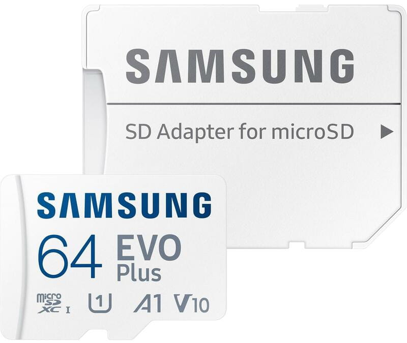 Карта памяти MicroSDXC 64GB UHS-I/U3 Class 10 Samsung Evo Plus R160MB/s + SD-адаптер (MB-MC64SA/EU)