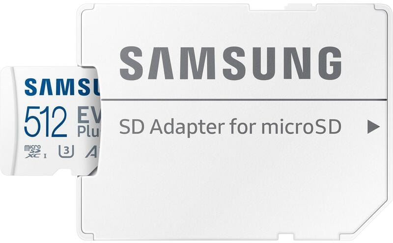 Карта памяти MicroSDXC  512GB UHS-I/U3 Class 10 Samsung Evo Plus R160MB/s + SD-адаптер (MB-MC512SA/EU)