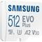 Фото - Карта памяти MicroSDXC  512GB UHS-I/U3 Class 10 Samsung Evo Plus R160MB/s + SD-адаптер (MB-MC512SA/EU) | click.ua