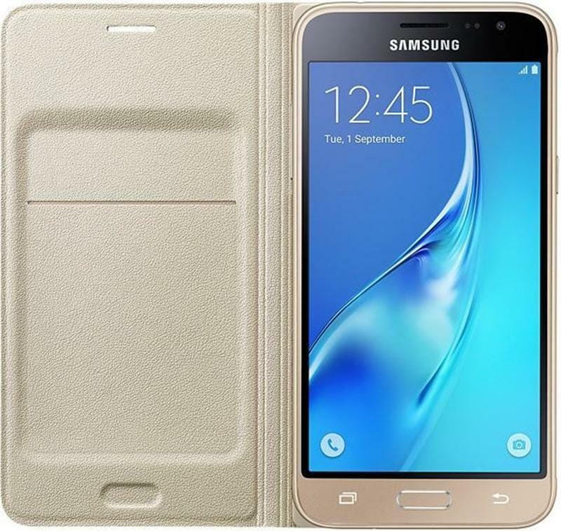 Чохол-книжка Samsung Flip Wallet для Samsung Galaxy J3 (2016) SM-J320 Gold (EF-WJ320PFEGRU)