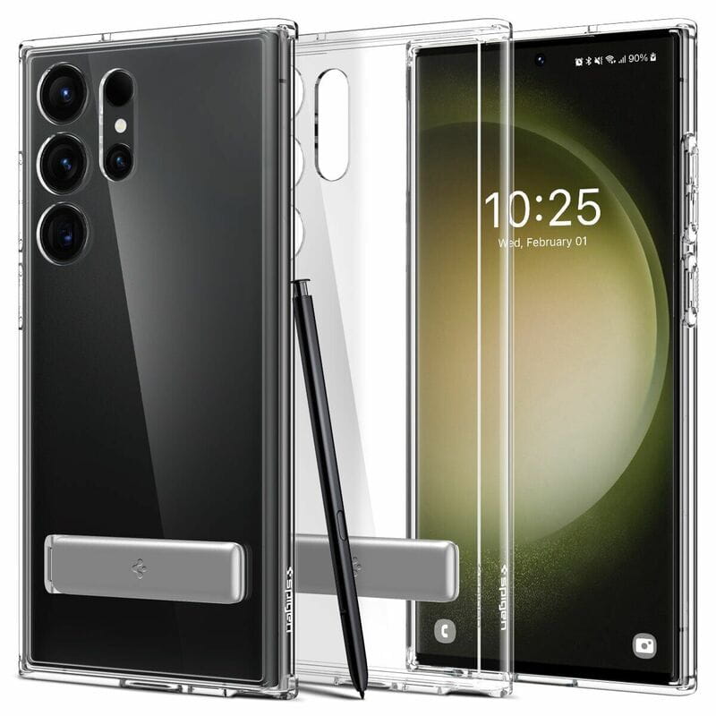 Чохол-накладка Spigen Hybrid S для Samsung Galaxy S23 Ultra SM-S918 Crystal Clear (ACS05622)